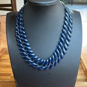 Vintage NAPIER patent pending heavy navy blue chain choker